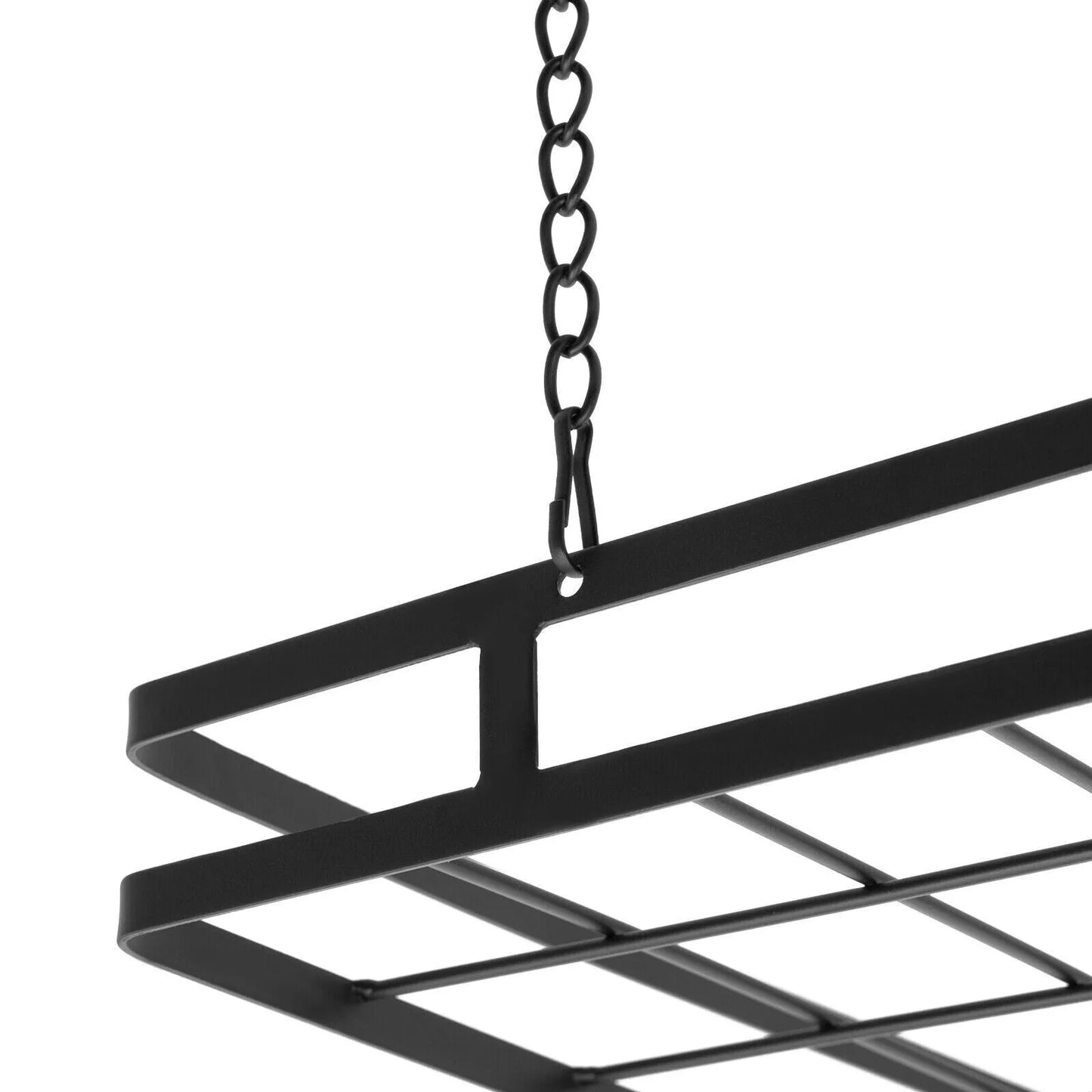 Ceiling-Mounted Pot and Pan Rack with 12 Hooks