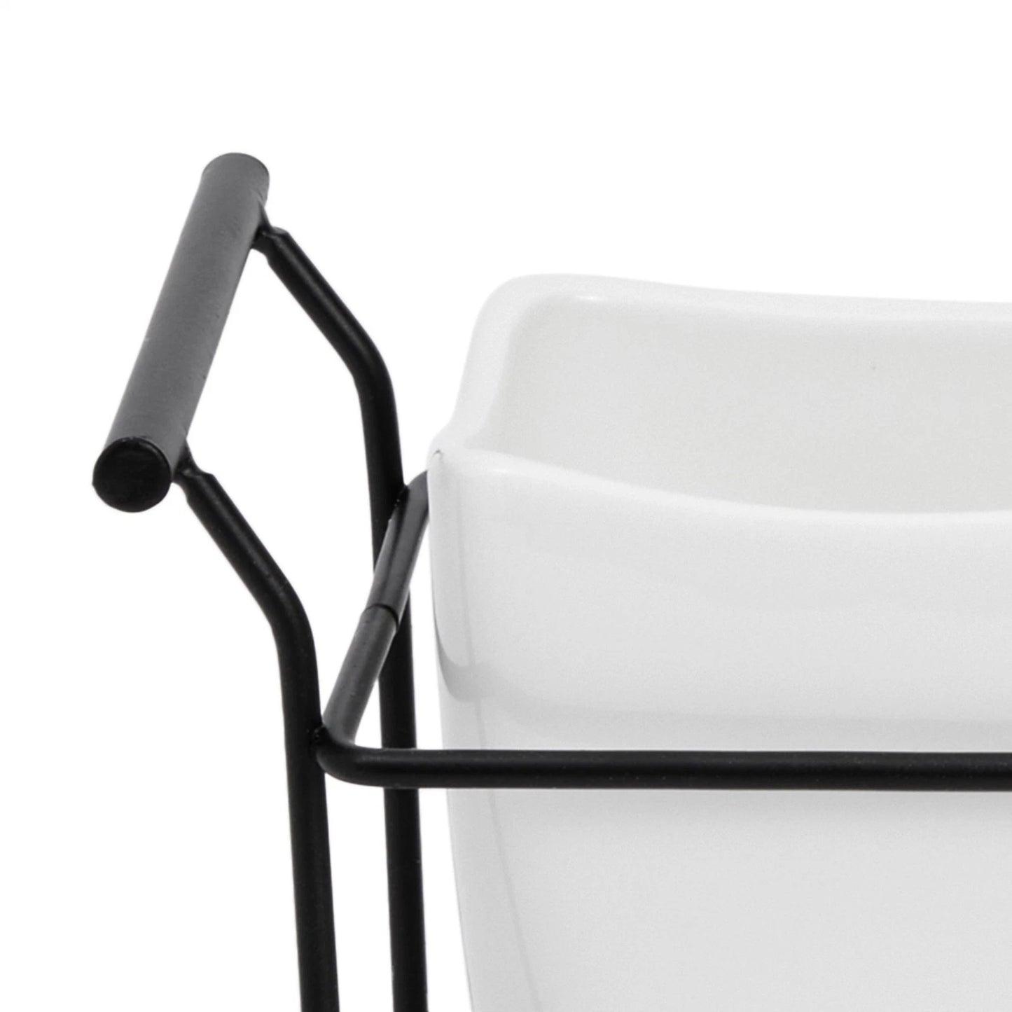 3-Piece White Ceramic Utensil Holder Set