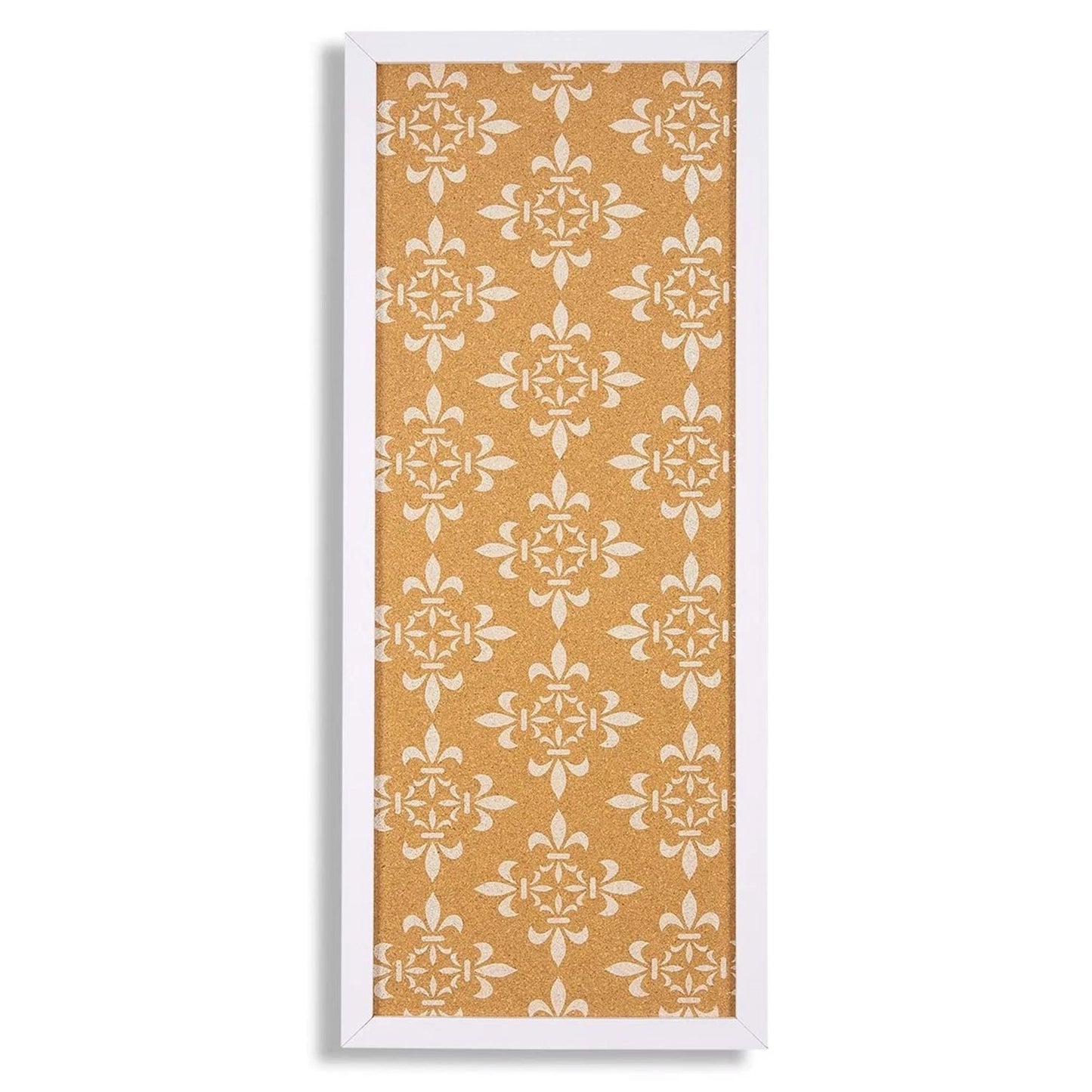 Decorative Cork Board for Walls with White Frame