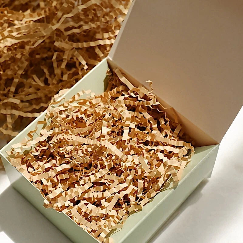 Natural 8 oz Crinkle Cut Kraft Paper Shreds