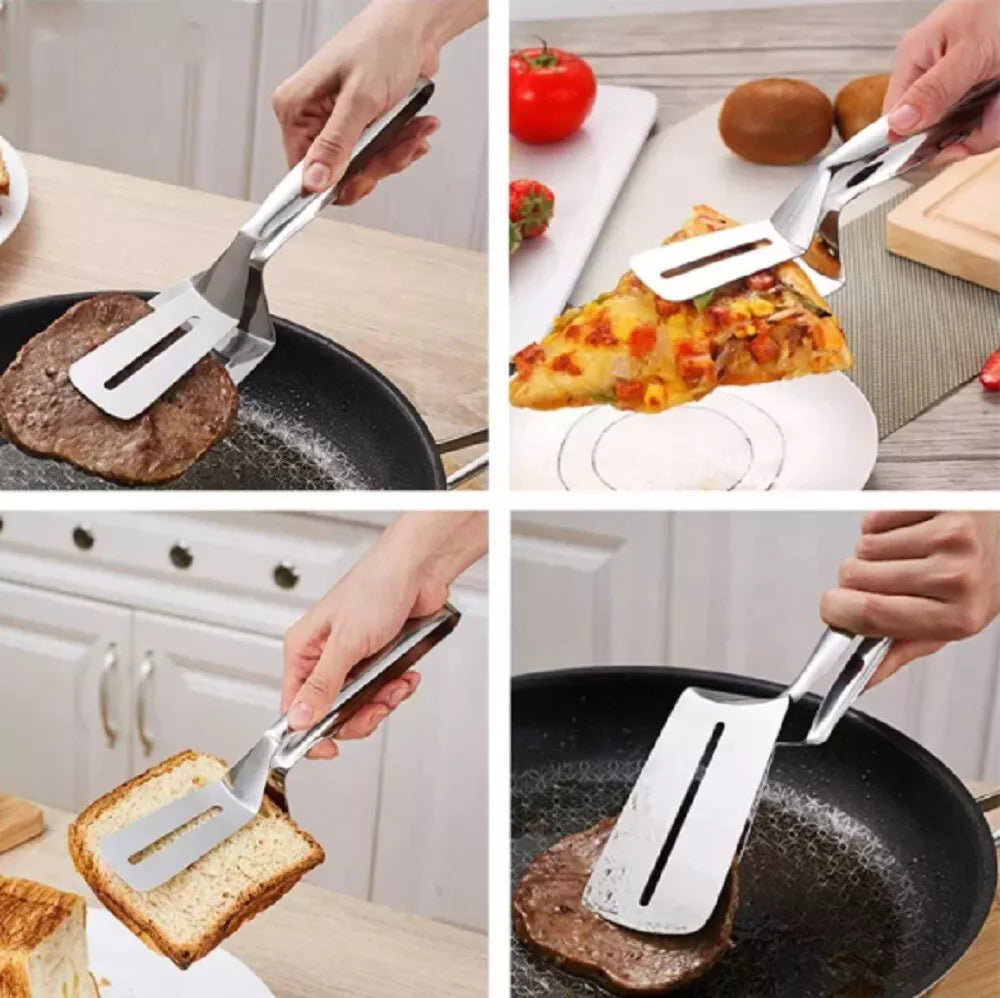Home Collection 3-in-1 Steak Clamp Tongs