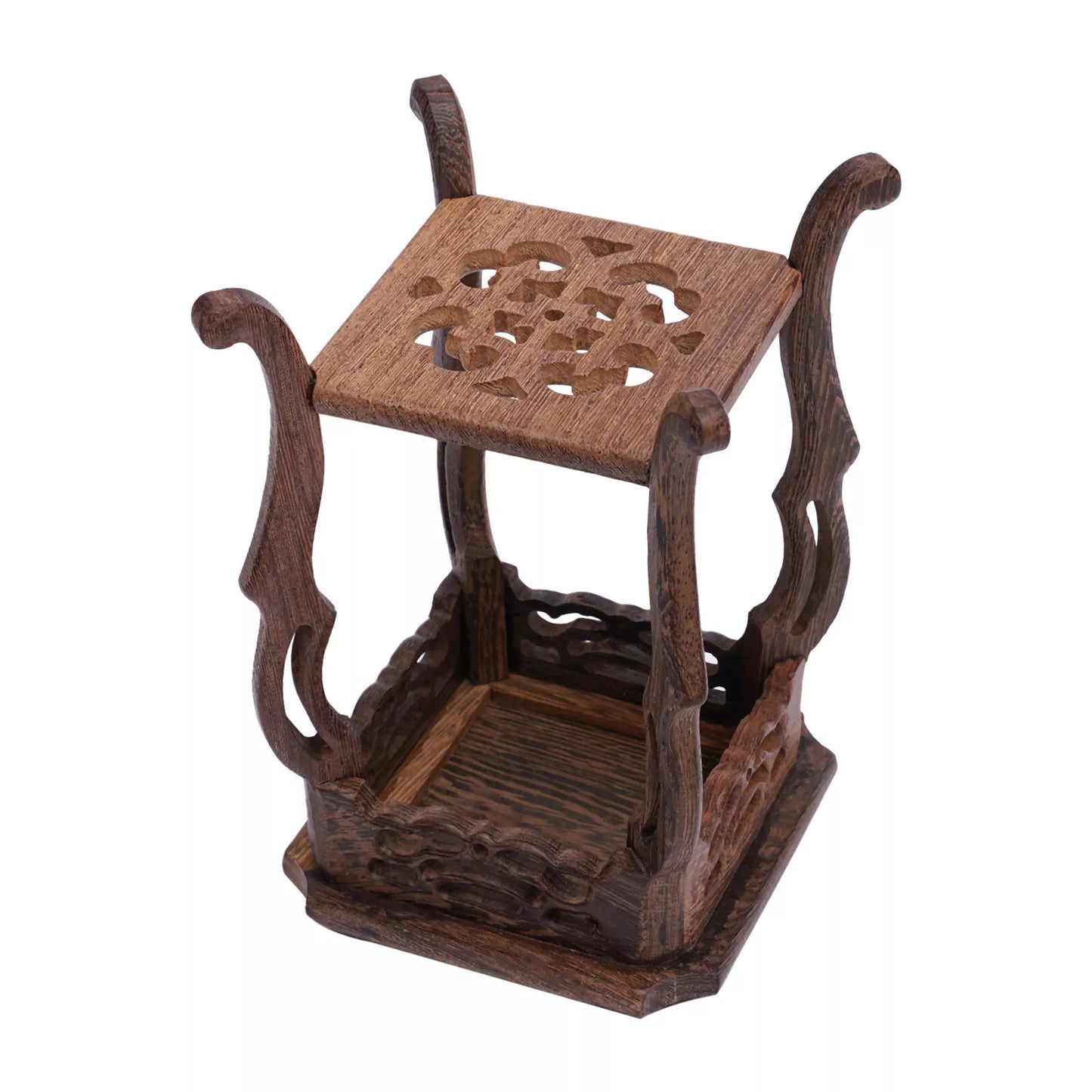 Vintage-Inspired Bonsai Base – Wood Art Deco Rack