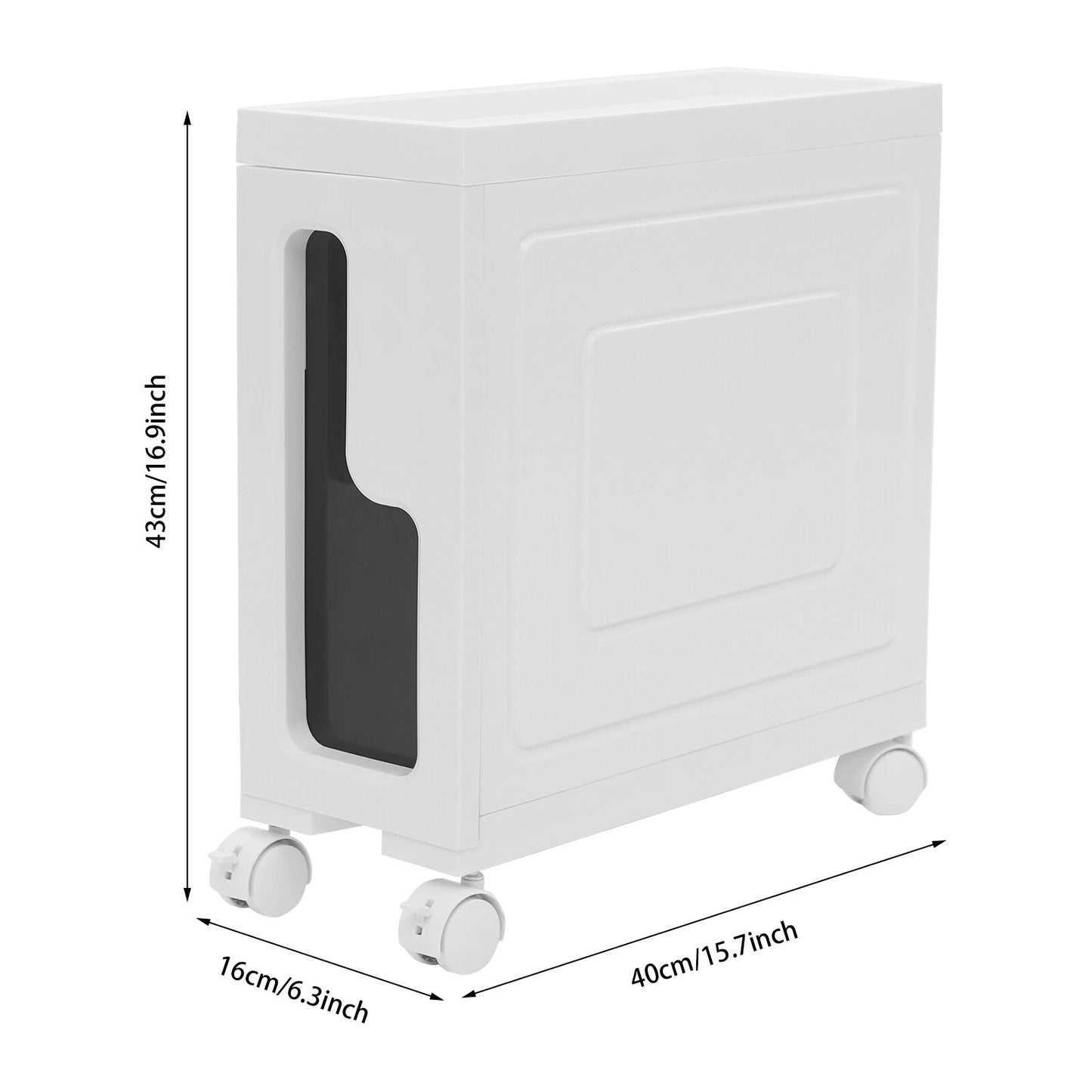 Slim Storage Cabinet – Bathroom & Home Organizer with Wheels