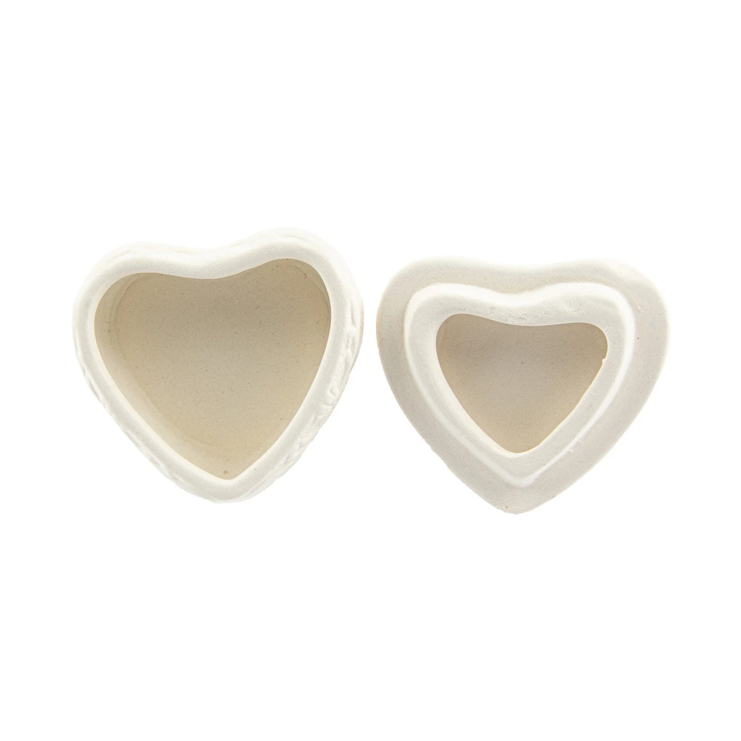 Heart Shaped Ceramic Trinket Box with Rose Lid