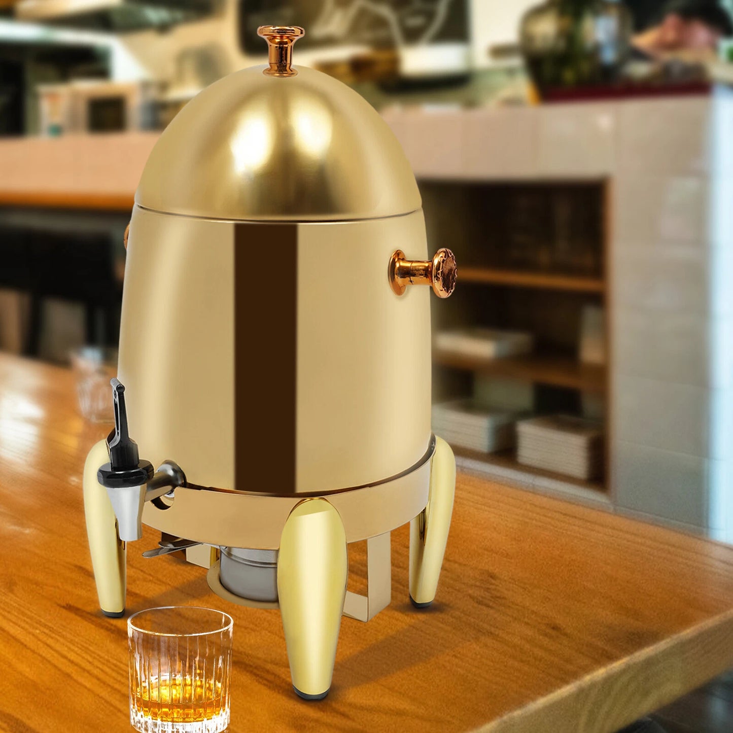 12L Gold Stainless Steel Insulated Beverage Dispenser