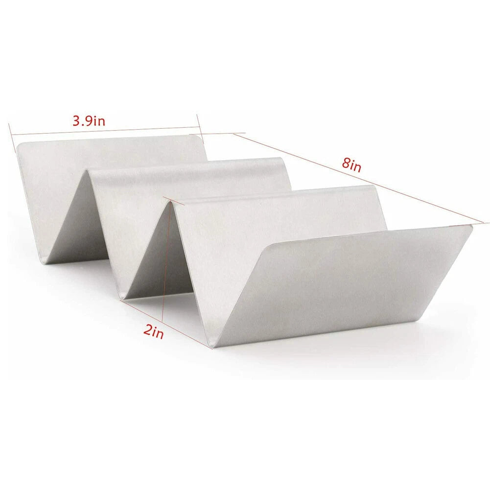 2-Piece Stainless Steel Taco Holder Stand