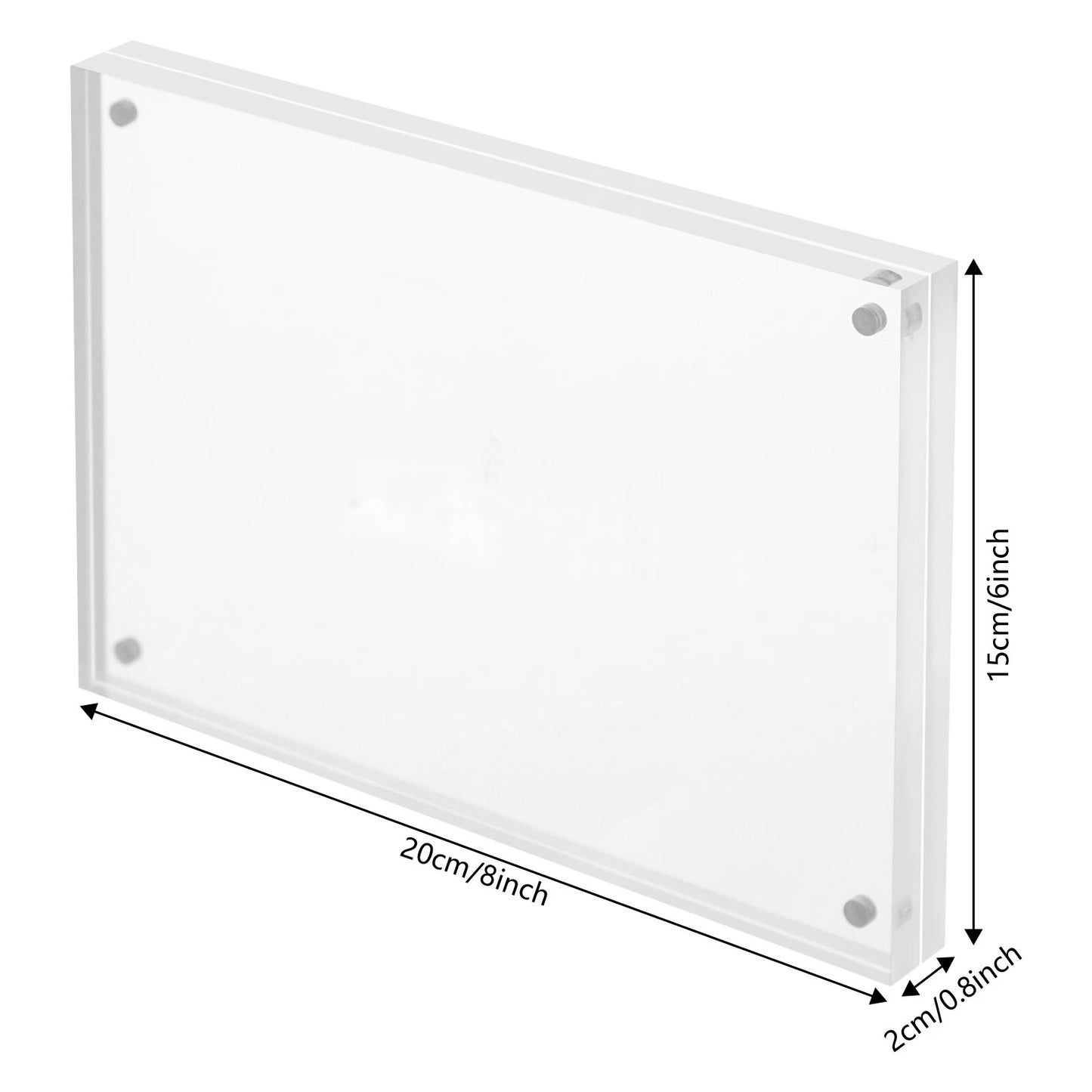 5pcs Clear Acrylic Magnetic Picture Frames