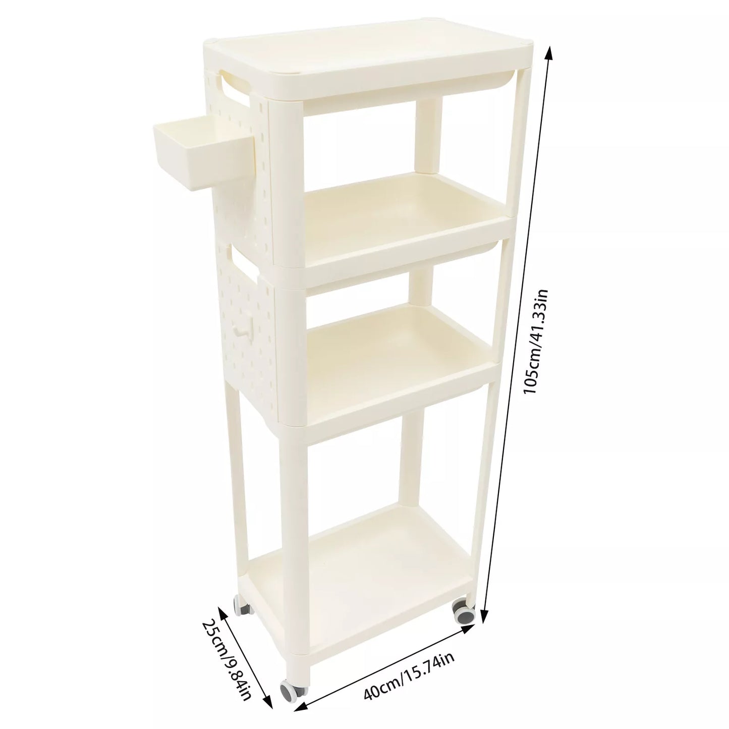 3-Tier Rolling Utility Cart with Wheels