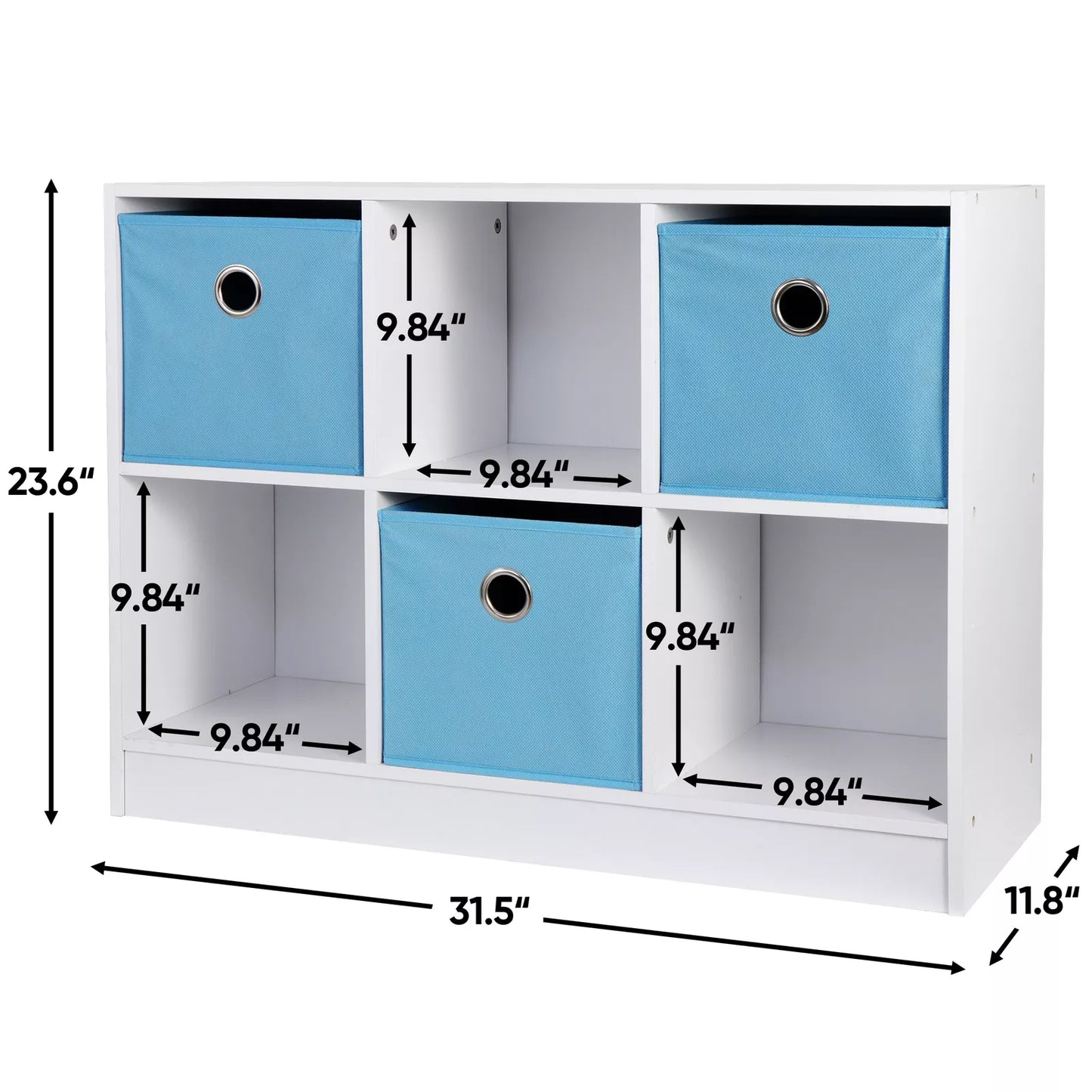6-Cube Bookcase Storage Shelf
