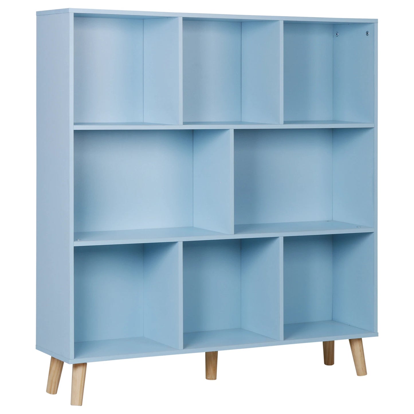 8-Cube Blue Storage Organizer Bookcase