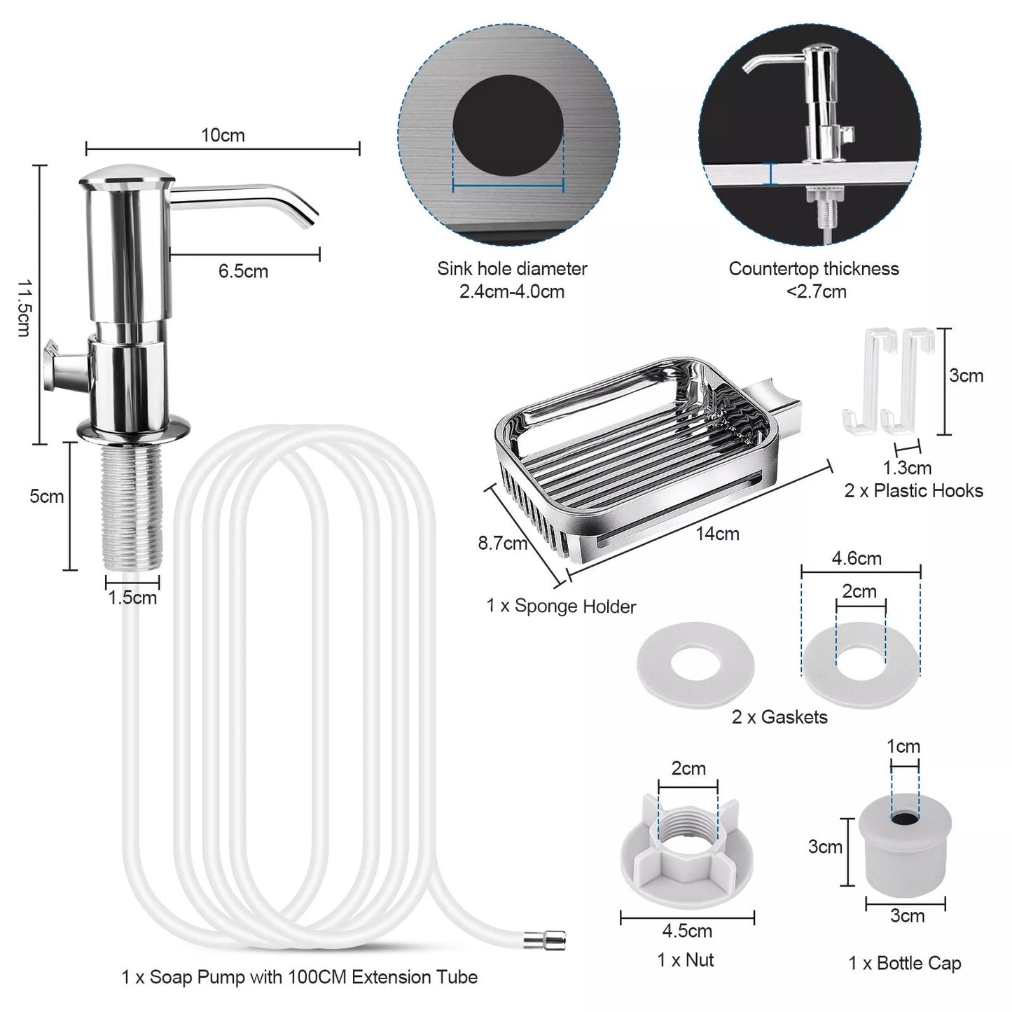 DIY ABS Sink Soap Dispenser Kit