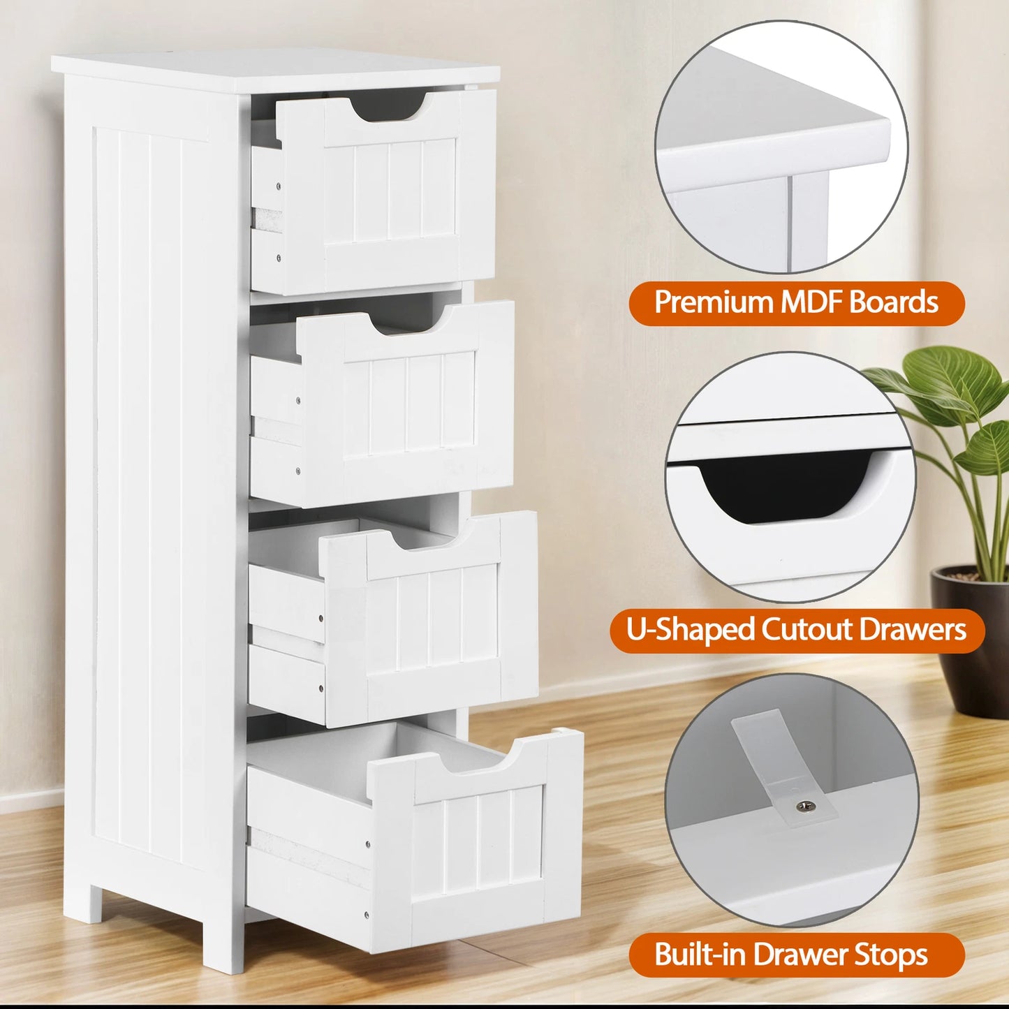 Bathroom Floor Cabinet for Small Space