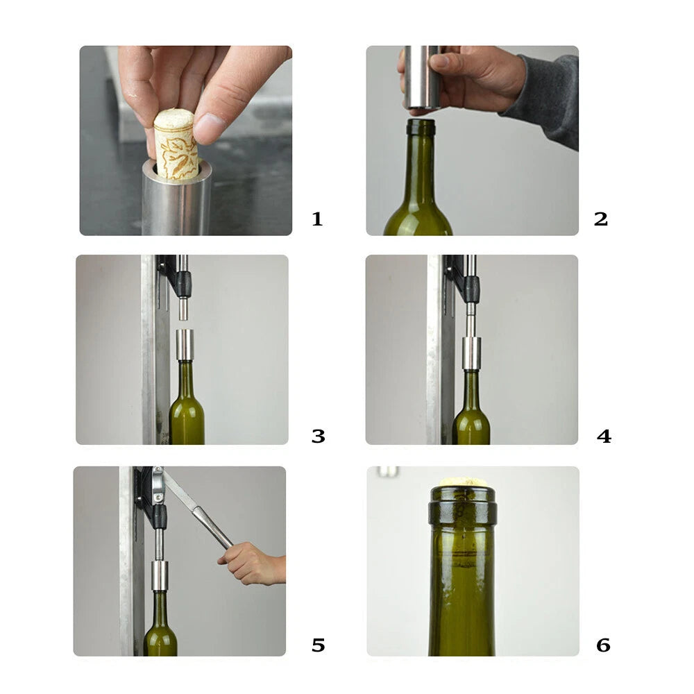 Manual Wine Bottle Corker with 2 POM Heads