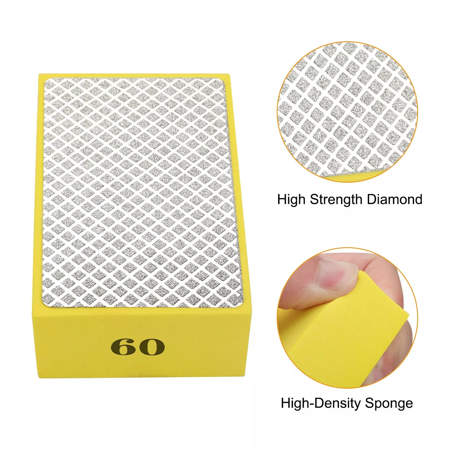 6-Pack Diamond Polishing Pads Sanding Blocks
