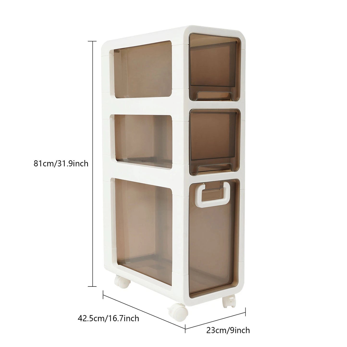 Narrow Slim 3-Tier Storage Organizer