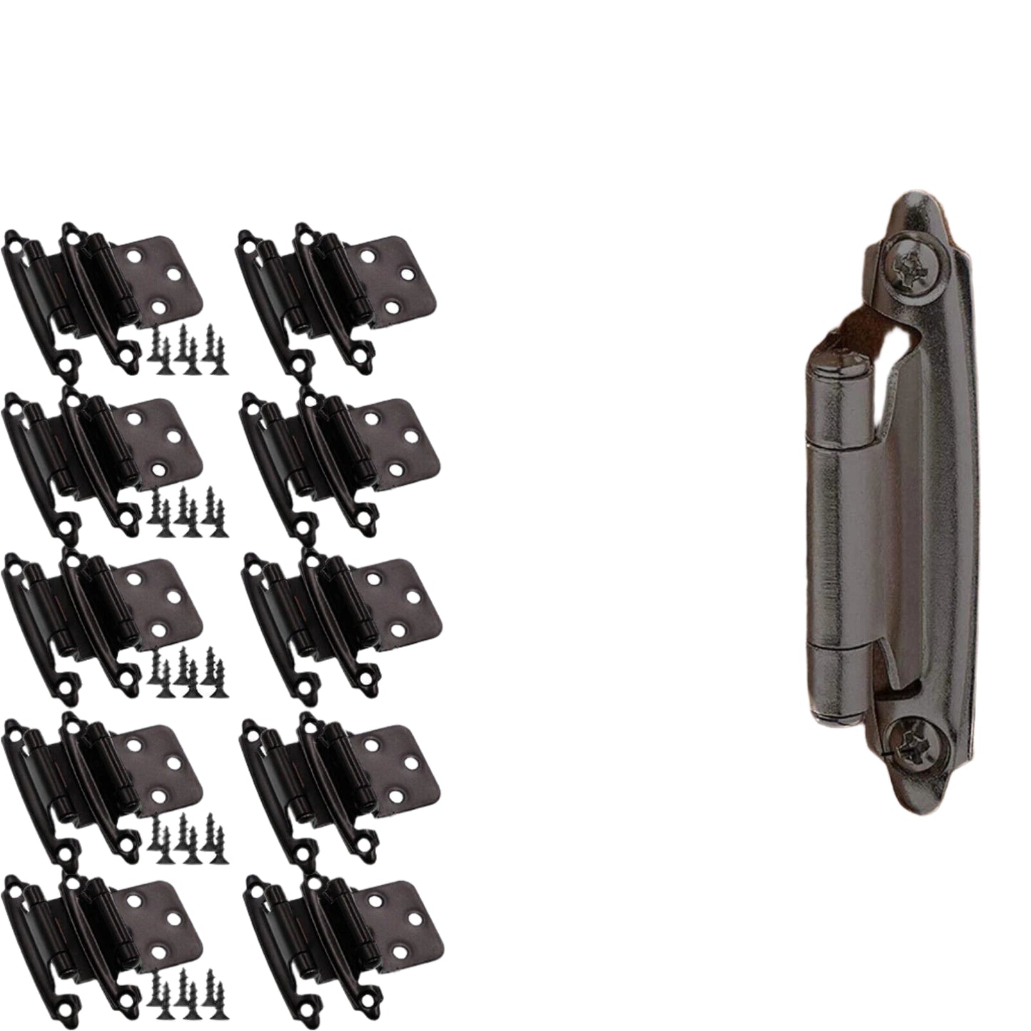 40Pcs Matte Black Cabinet Hinges