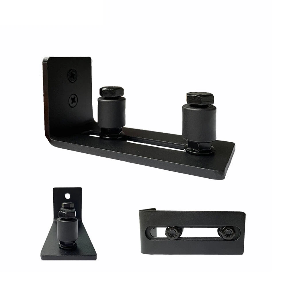 2 Pack Adjustable Wall Flat Stay Roller Guide Bottom Sliding Barn Door