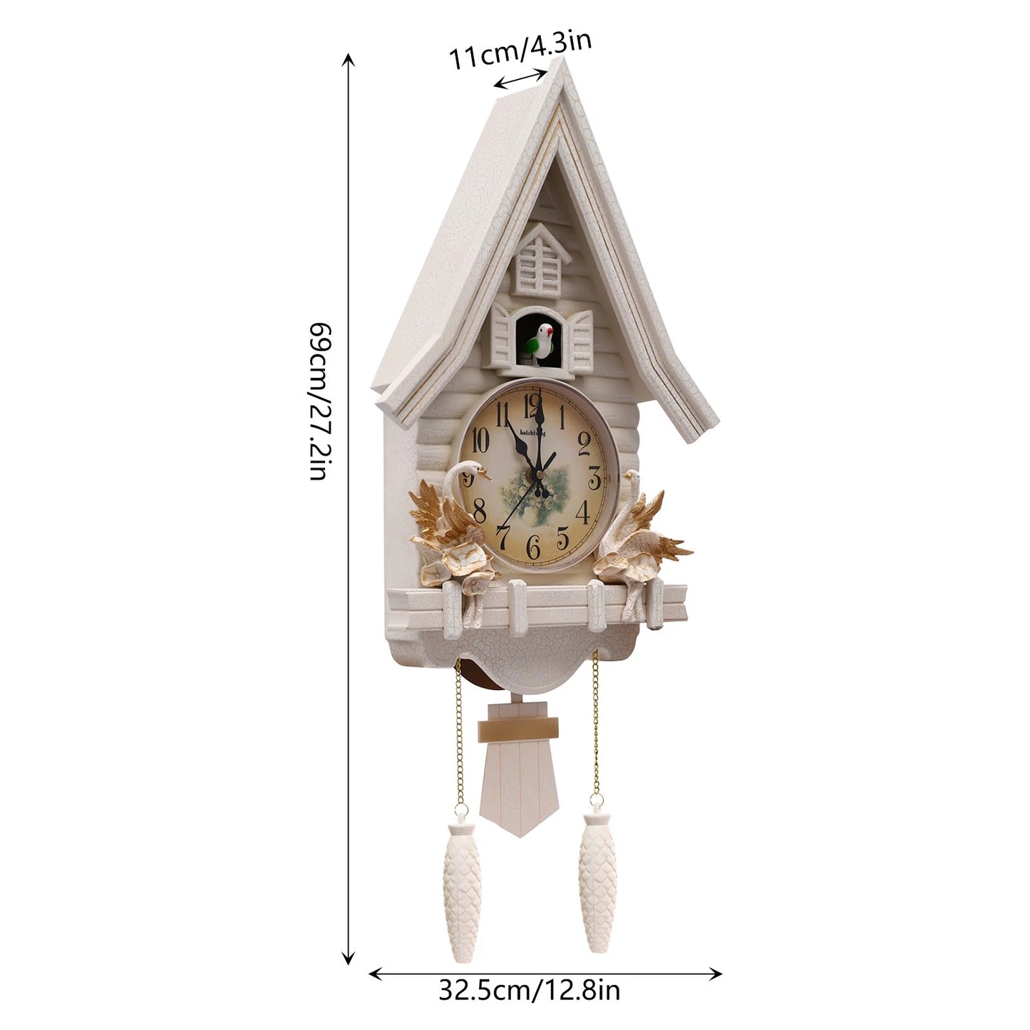 Analog Wall Clock Modern Creative House-Shaped Wall Clock
