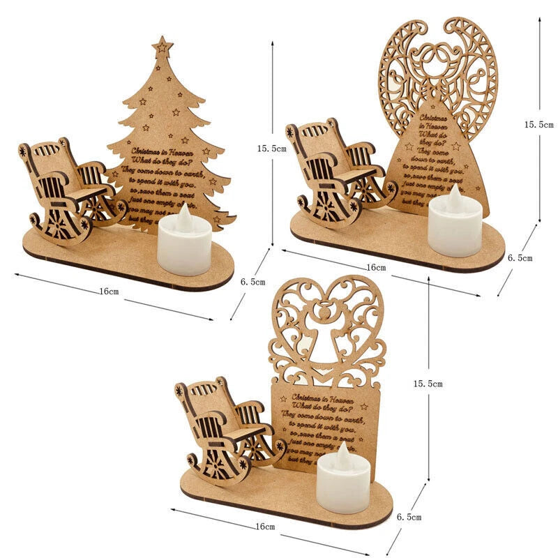 Heaven Poem Tree Rocking Chair Candle Holder