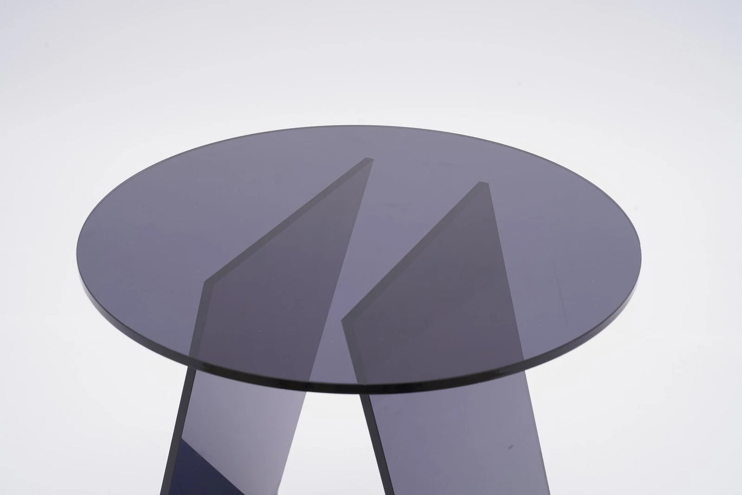 17.71''H Semi-Transparent Black Acrylic Side Table