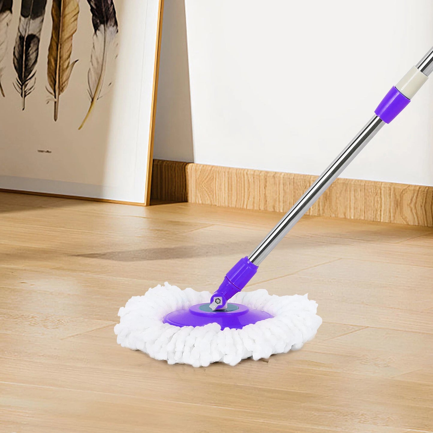 360° Rotating Spinning Mop Pole Handle Replacement – Purple