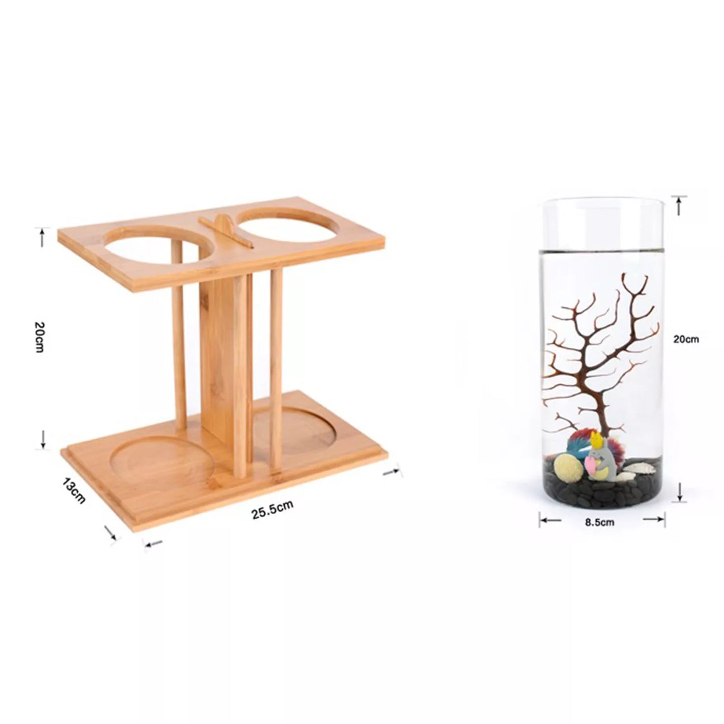 Mini Dual Glass Betta Fish Tank