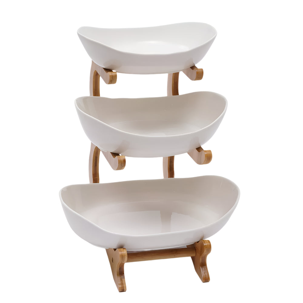Modern Ceramic Candy Dish Three-Layer Rack