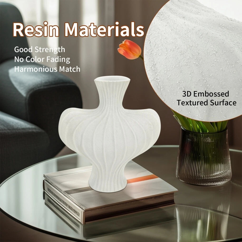 Vintage Ceramic White Resin Vase