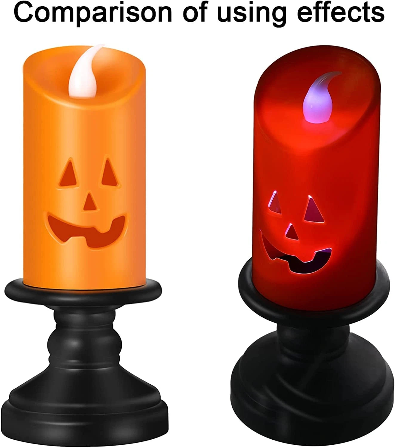 Halloween LED Pumpkin Candle Table Decor – Battery Powered