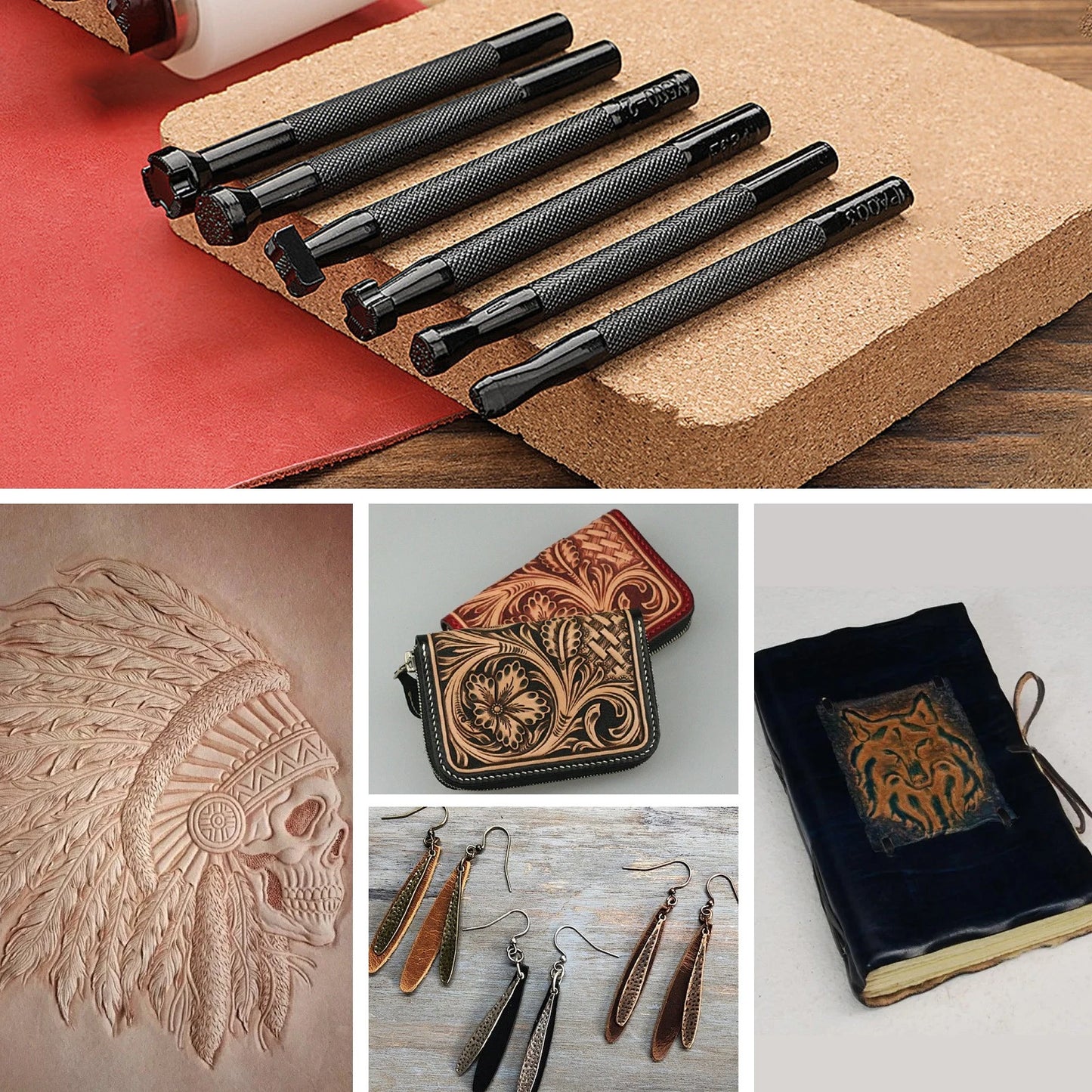 6-Piece Leather Craft Stamping Tools Set