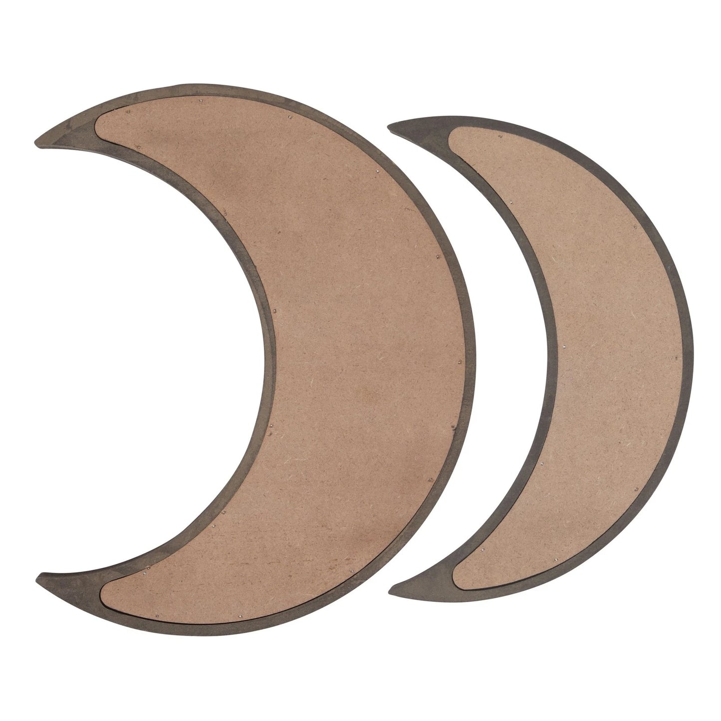 2-Piece Wooden Crescent Moon Crystal Display Trays