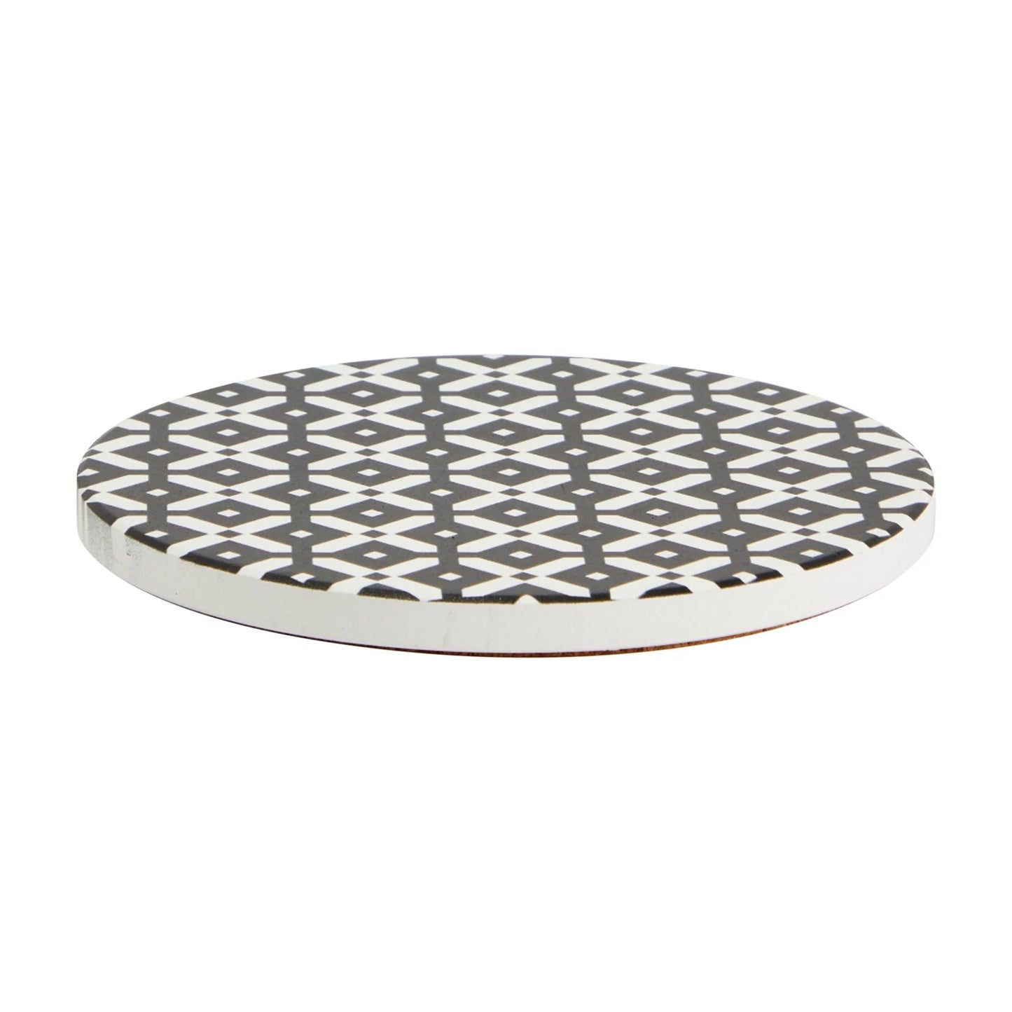 Set of 8 Ceramic Coasters with Holder