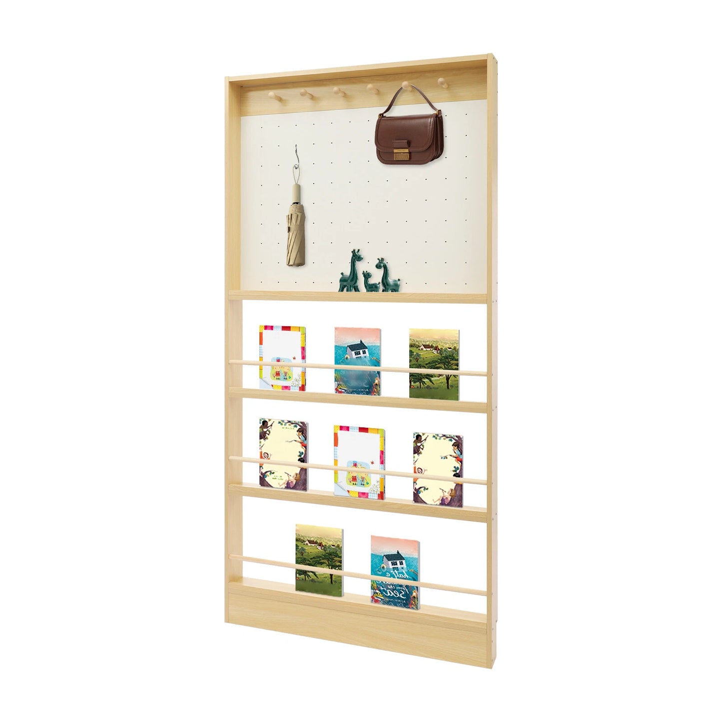 Behind-Door Bookshelf & Pegboard Storage Cabinet