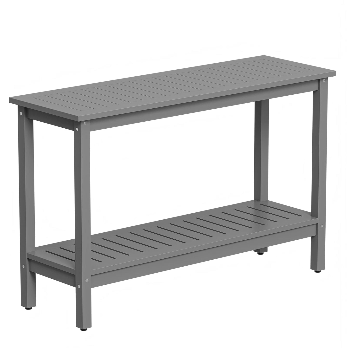 48" Outdoor Wooden Console Table – 2-Tier