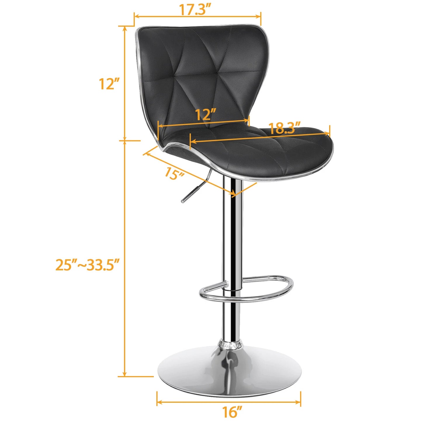 Modern Shell Back Bar Stools – Set of 4