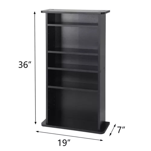 Adjustable Media Rack Shelf Organizer