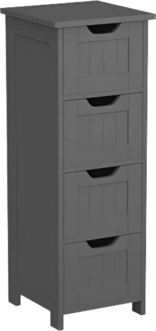 Gray Corner Bathroom Storage Cabinet