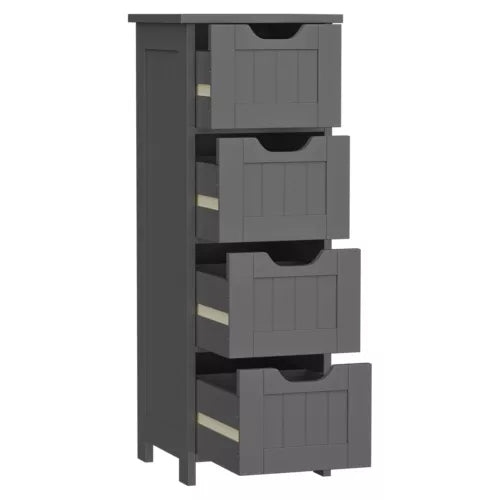 Gray Corner Bathroom Storage Cabinet