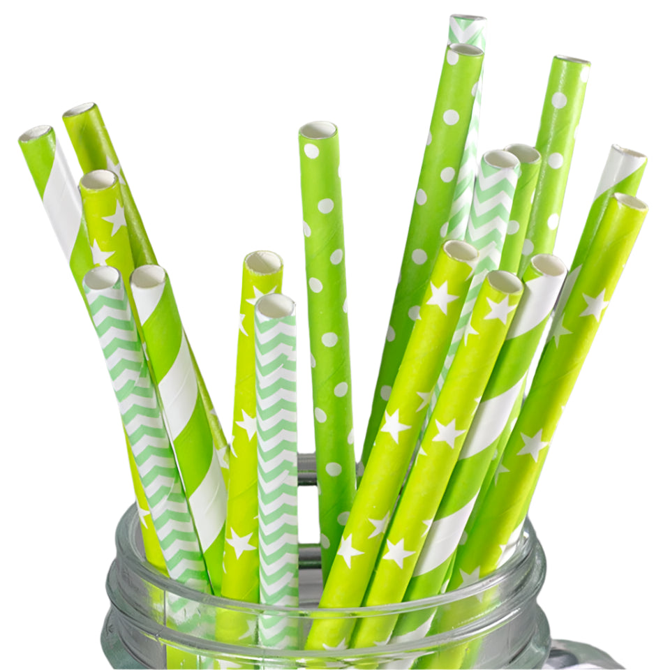100-Count Paper Straws – Eco-Friendly & Durable