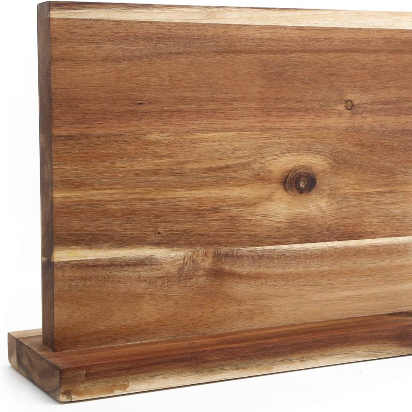 Home Collection Large Magnetic Knife Holder Acacia Wood 12 x 10 Inches