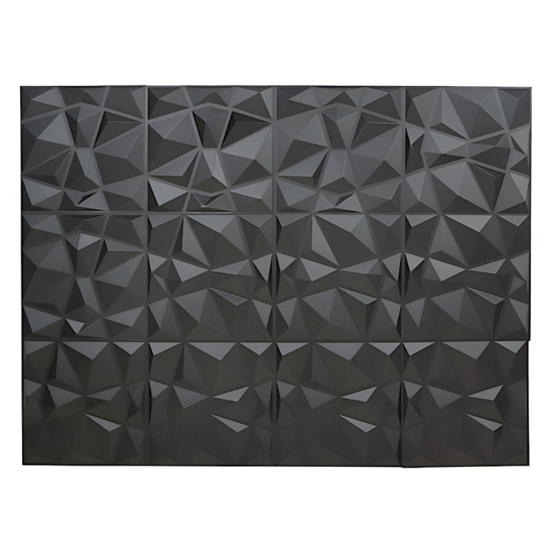 Black 3D Diamond PVC Wall Panels 12 Pack