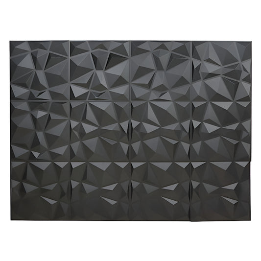 Black 3D Diamond PVC Wall Panels 12 Pack