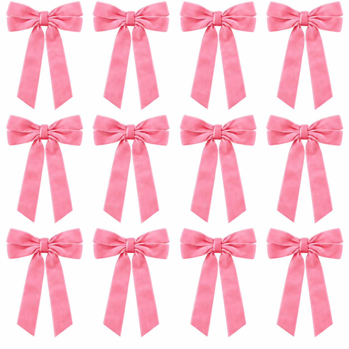 Home Collection Pack of 12 Velvet Christmas Ribbon Bows 5x10 Inch Holiday Tree Decorations