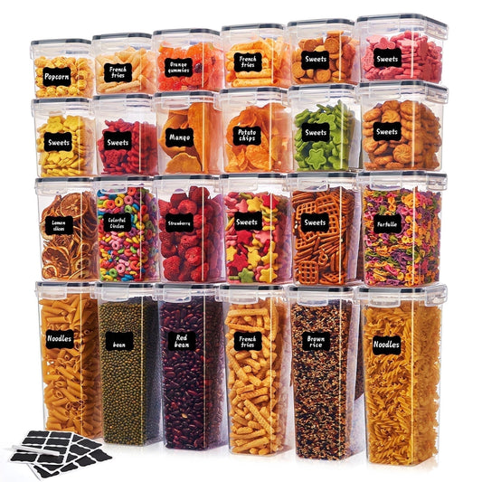 Home Collection 24 pcs Airtight Food Storage Containers With Lids, BPA Free Plastic Kitchen Storage Containers