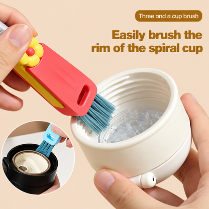 Home Collection Pack of 3in1 Bottle Cup Gap Cleaner Brush