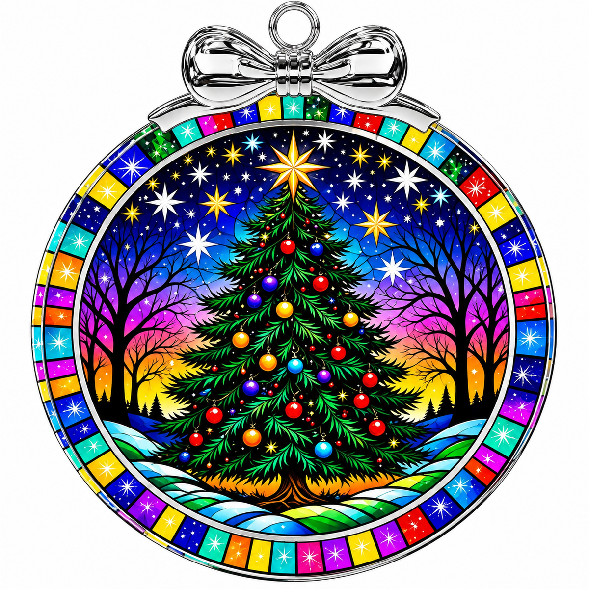Home Collection Crystal Glass Christmas Ornament Hanging Tree Decoration and Holiday Keepsake Gift