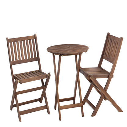 3-Piece Acacia Wood Folding Bistro Set