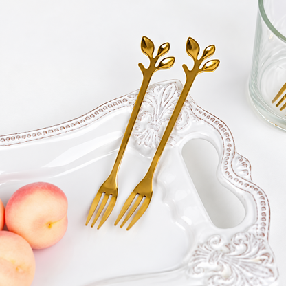 Home Collection Gold Metal Dessert Forks Set of 4