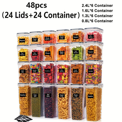 Home Collection 24 pcs Airtight Food Storage Containers With Lids, BPA Free Plastic Kitchen Storage Containers