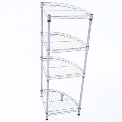Fan-Shaped Carbon Steel 4-Tier Storage Rack